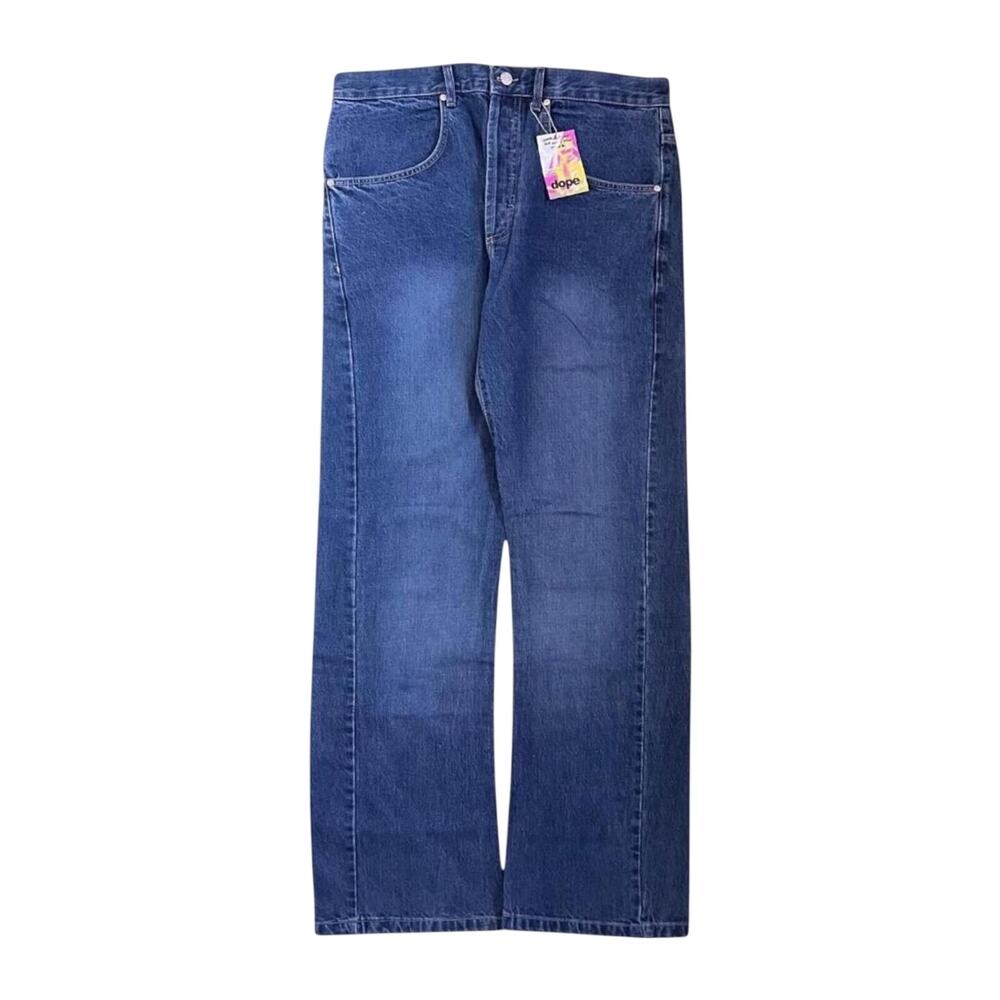 Dope Silvester Blast Wash Men's Y2K New with Tag Straight Leg Denim Jean W32 L32